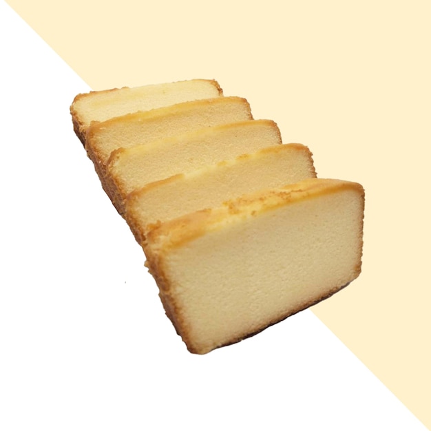 pastel de mantequilla en un fondo aislado