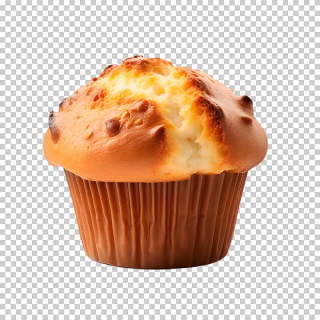 PSD pastel de muffin dulce aislado sobre un fondo transparente