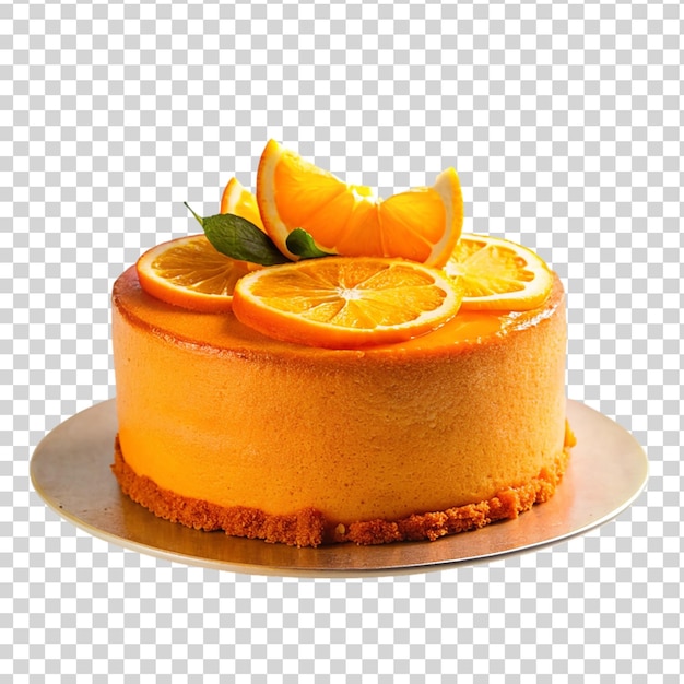 PSD pastel de naranja aislado sobre un fondo transparente