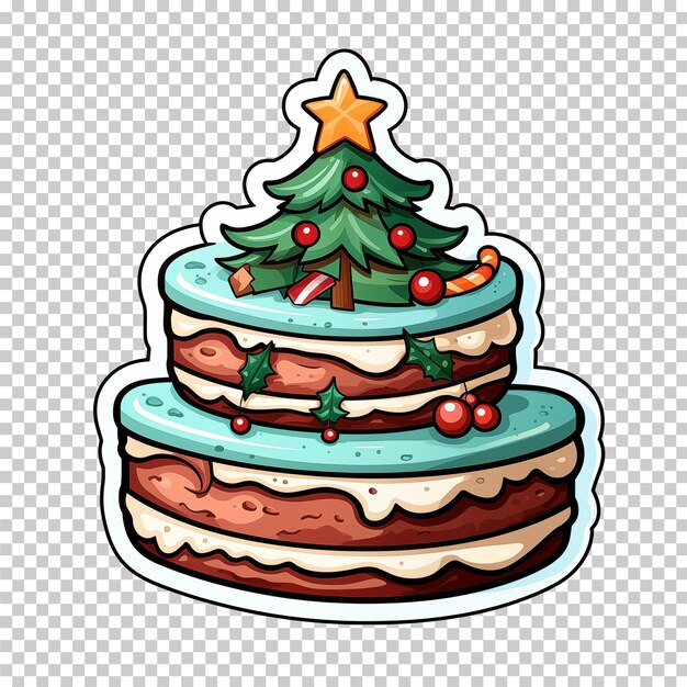 PSD pastel de navidad aislado