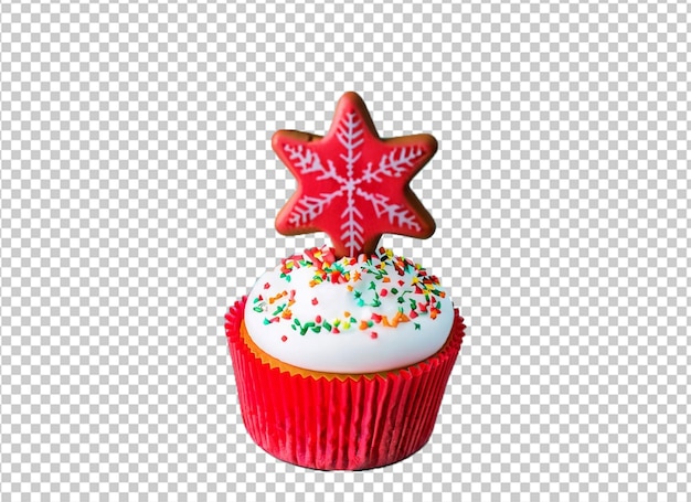 PSD pastel de navidad con pan de jengibre con vela