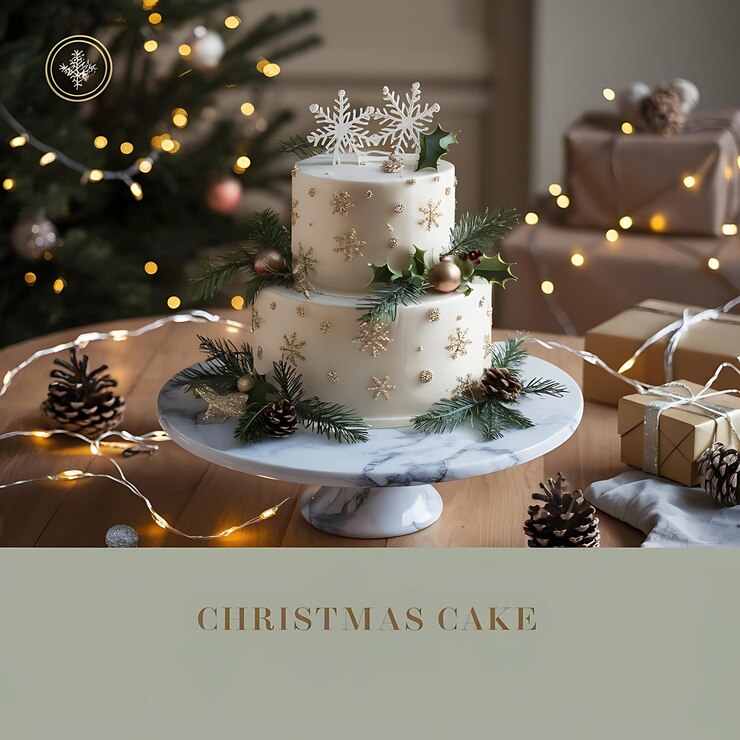 PSD pastel de navidad personalizado