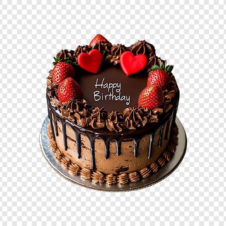 PSD un pastel con las palabras feliz cumpleaños en él