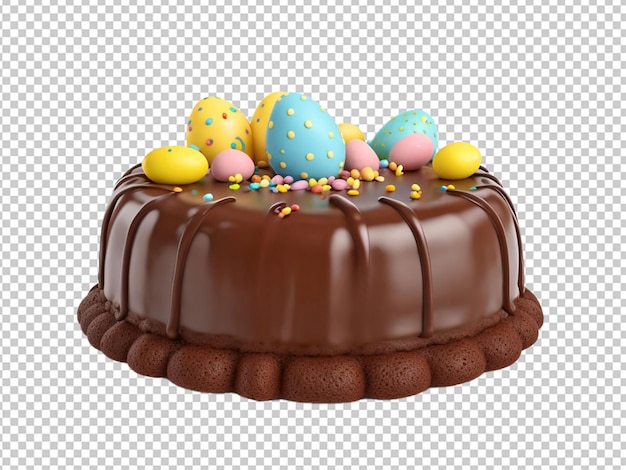 pastel de pascua de chocolate