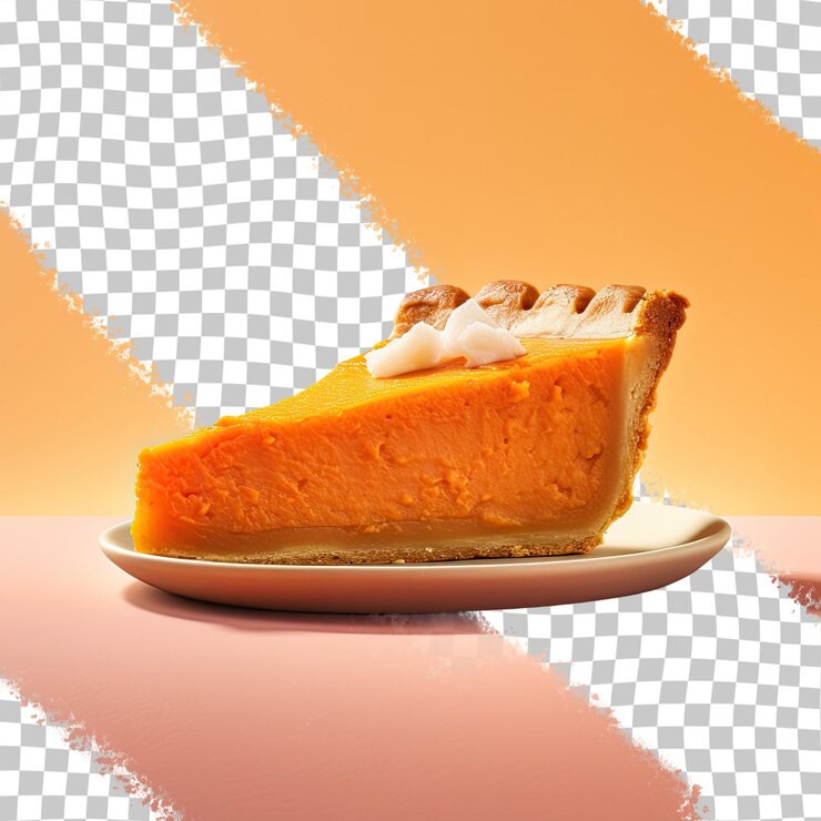 PSD pastel de patata dulce en un fondo transparente solo