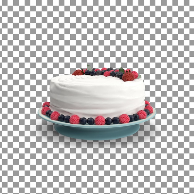 Pastel de PSD en un fondo aislado y transparente