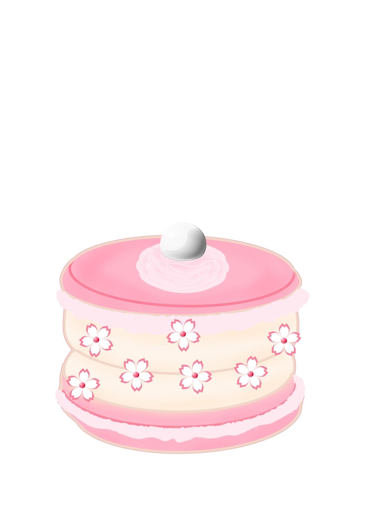 PSD un pastel rosa y blanco con flores en él
