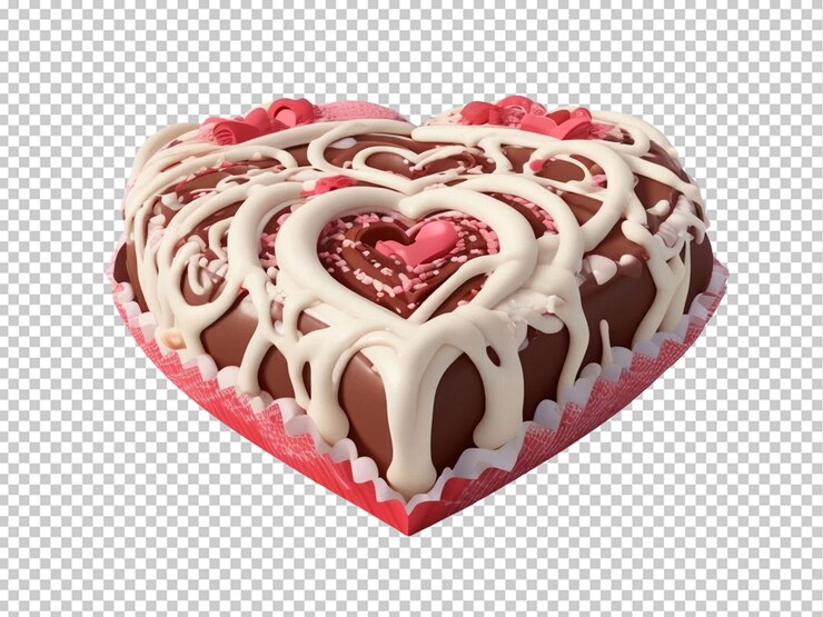 PSD el pastel de san valentín