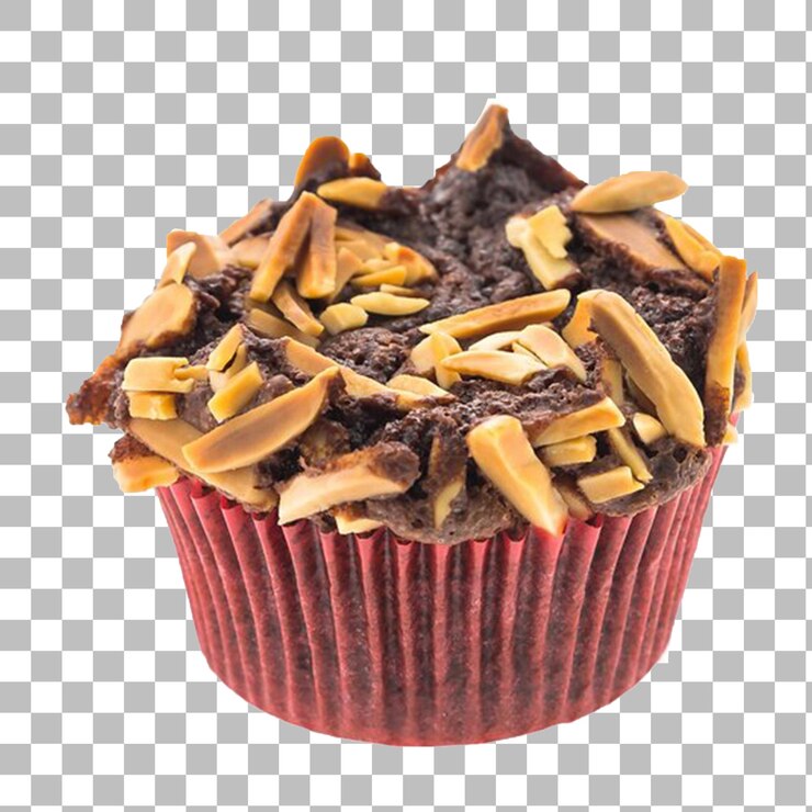 Pastel de taza de PSD con fondo transparente