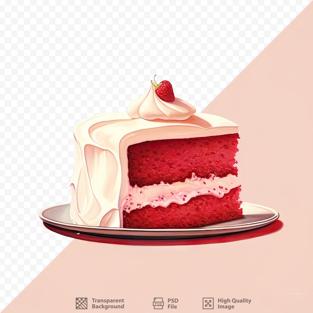 PSD pastel de terciopelo rojo