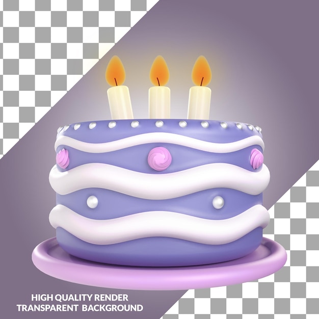 PSD pastel con velas estilo render 3d