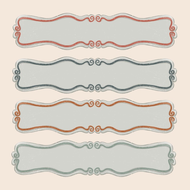 Pastel Vintage Classic Etichetta di cartella vuota per scuola e giornale Pianificatore decorativo