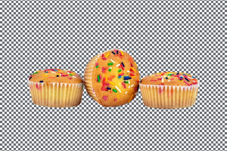 PSD pasteles de frutas aislados sobre un fondo transparente