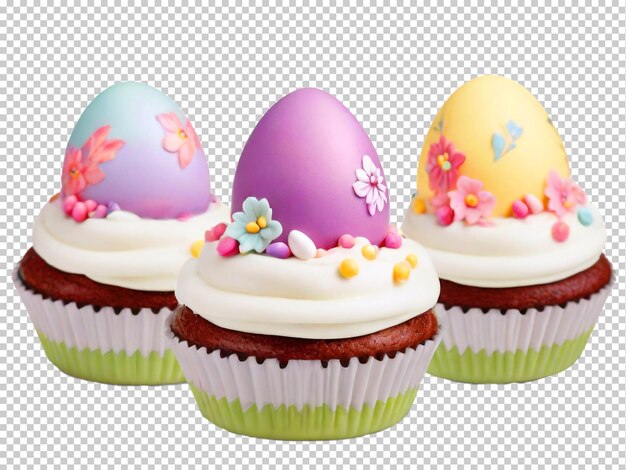 PSD pasteles de huevo de pascua png en un fondo transparente