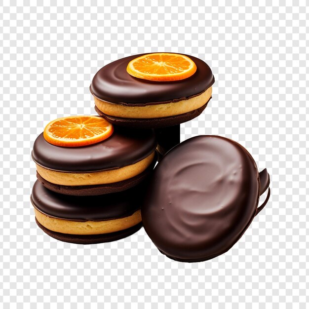 Pasteles de jaffa un tipo de galleta o galleta aislada sobre un fondo transparente