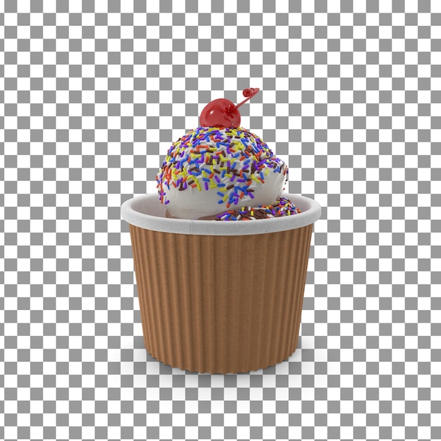 Pasteles de PSD en un fondo aislado y transparente