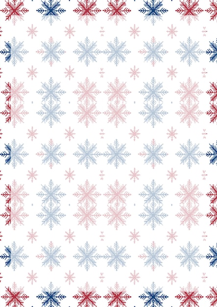 Pastellfarbenes Schneeflockenmuster
