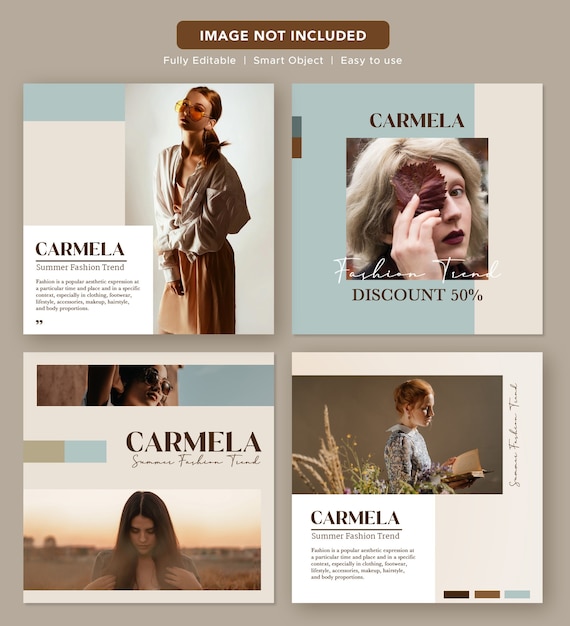Pastello Minimalista Moda Social Media Promo Banner Design Instagram Post Template