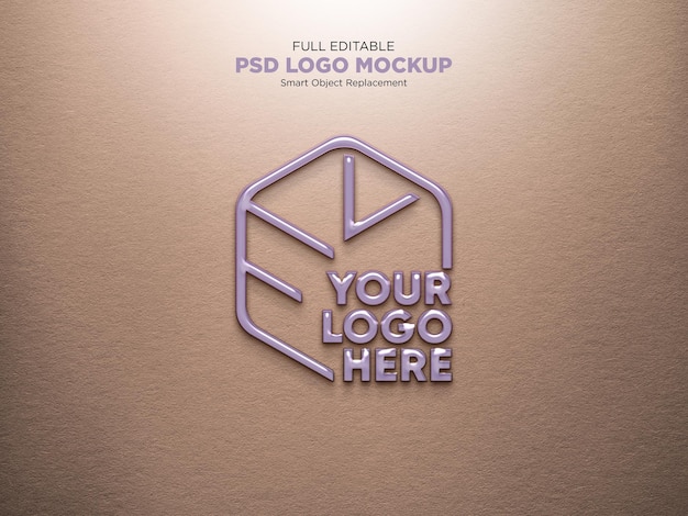 Pastellviolettes logo-mockup