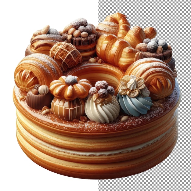 PSD pastry paradise entdecken sie die schönheit isolierter kuchenfreuden