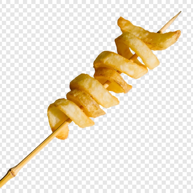 PSD patatas fritas crujientes cortadas y listas para comer