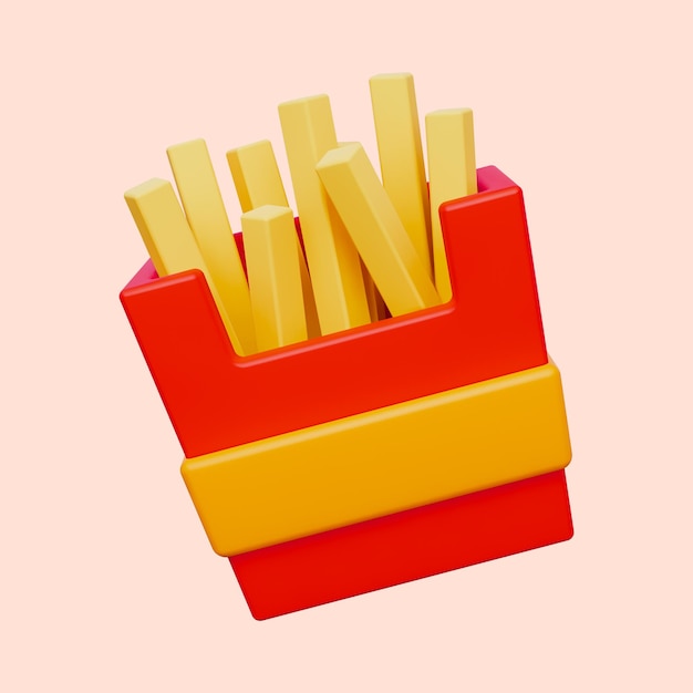 Patatas fritas em 3D Icon