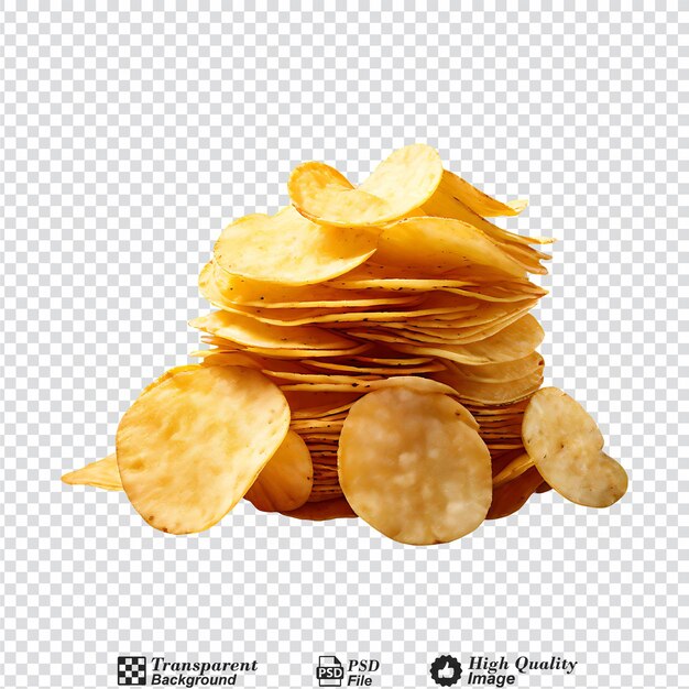 PSD patatas fritas naturales aisladas sobre un fondo transparente