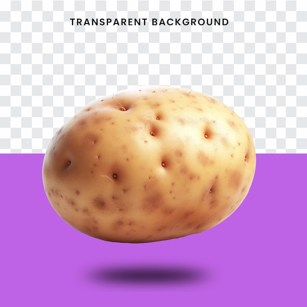 Patatas sobre un fondo transparente