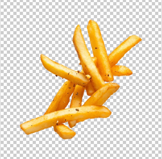 Patate fritte dorate e croccanti artisticamente disposte