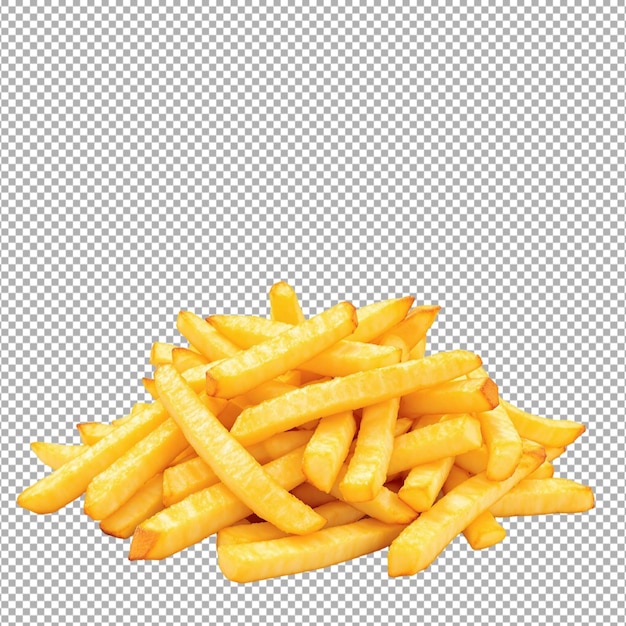 Patatine fritte su uno sfondo trasparente