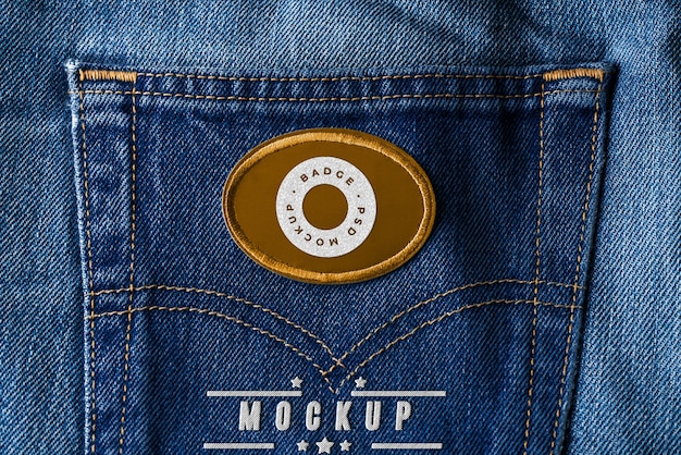 Patch-Attrappe auf Jeansstoff