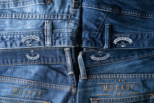 Patch-Attrappe auf Jeansstoff