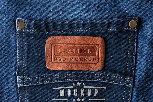 Patch-Attrappe auf Jeansstoff