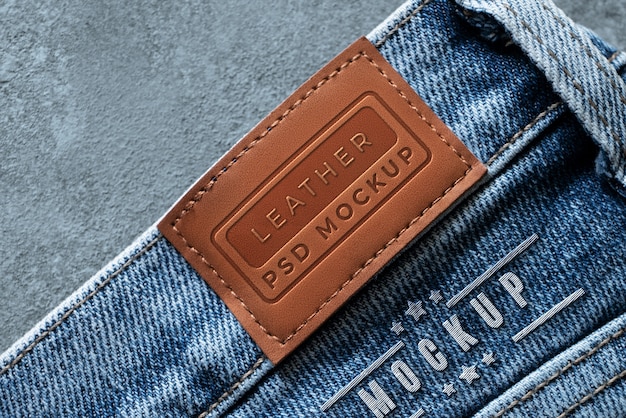 Patch-Attrappe auf Jeansstoff