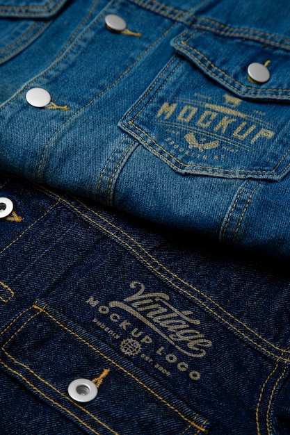 Patch auf Denimjacke-Mockup