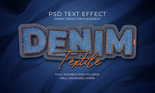PATCH TESSUTO DENIM EFFETTO TESTO