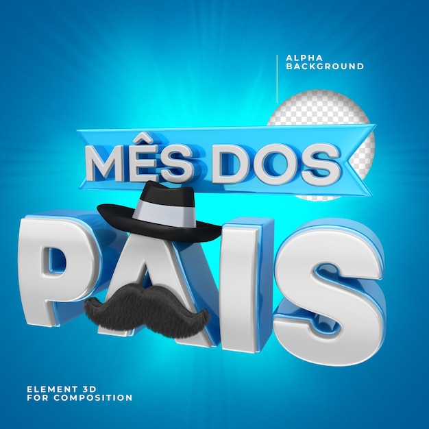 pater mese 3d francobollo