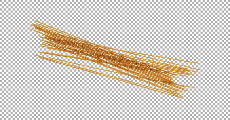 PSD pâtes spaghetti au sarrasin isolées