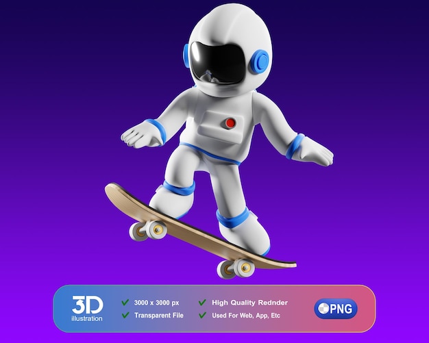 patinar 3d Astro 3D Ilustración