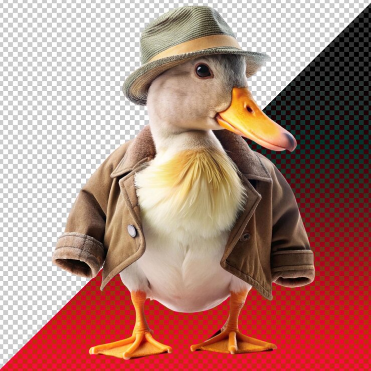 PSD pato do oeste de desenho animado