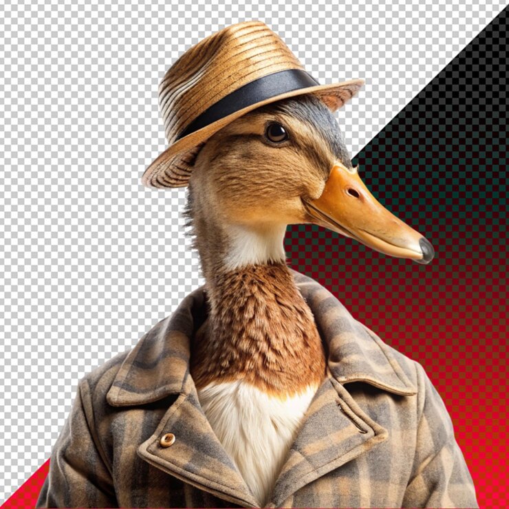 PSD pato do oeste de desenho animado