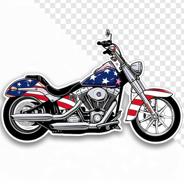 PSD patriotic motorcycle art sticker (patriotischer motorrad-kunst-aufkleber)