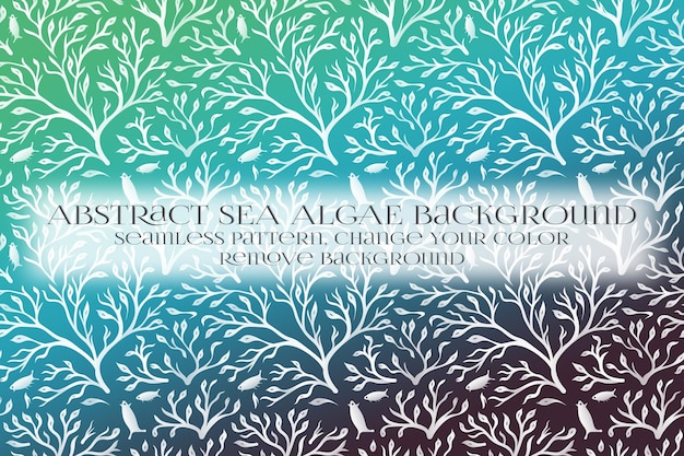 PSD patrón abstracto de algas marinas en eliminar textura de fondo