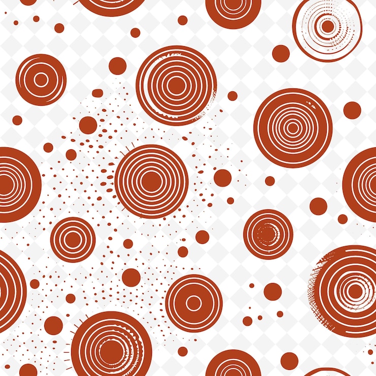 PSD patrón abstracto de puntos polka con iconos de punto polka y dispersión arte de contorno abstract inspirado en la naturaleza