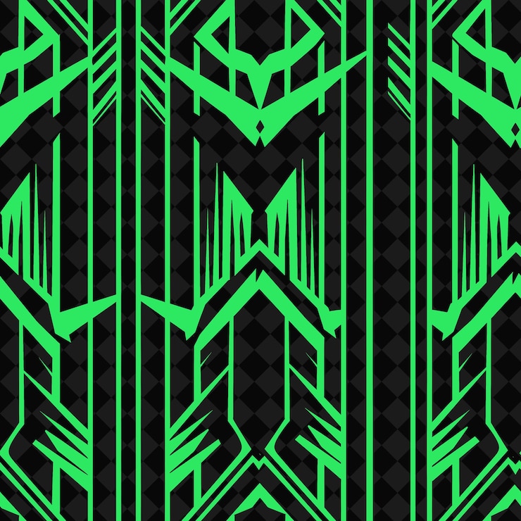 PSD patrón art deco con un tipo de icono de pantera y diseño vectorial de patrón natural abstracto de lin geométrico