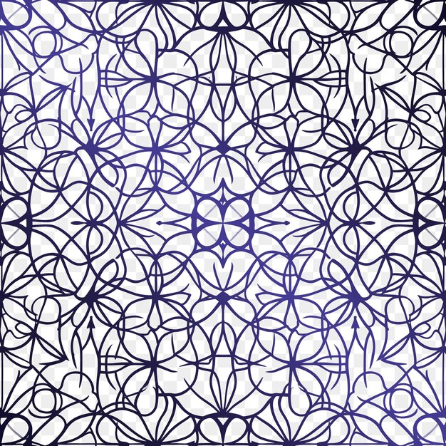 Un patrón azul y blanco con una flor azul sobre un fondo blanco