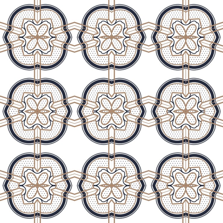 PSD patrón de azulejos geométricos con combinación de colores vintage para fondo gráfico o decoración