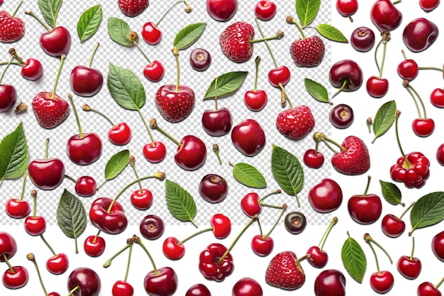 El patrón de las bayas frescas de cereza roja png