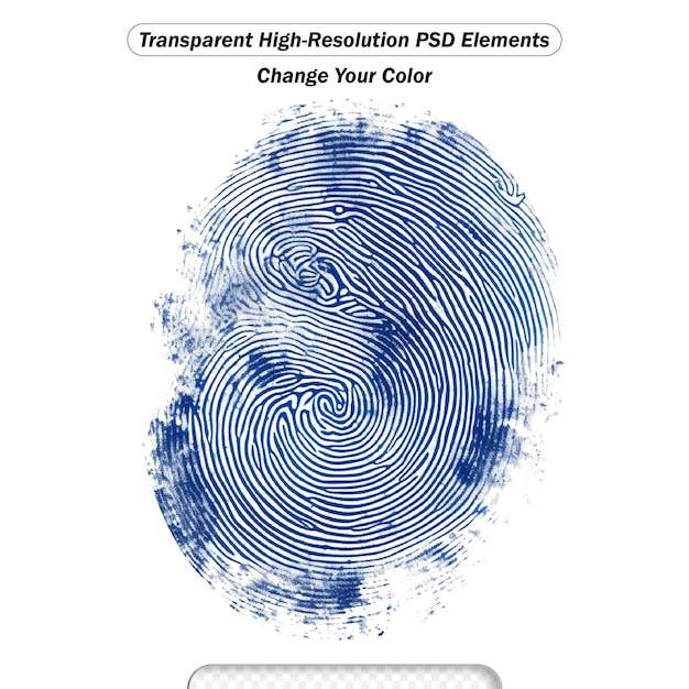 PSD patrón biométrico de huellas dactilares transparente.