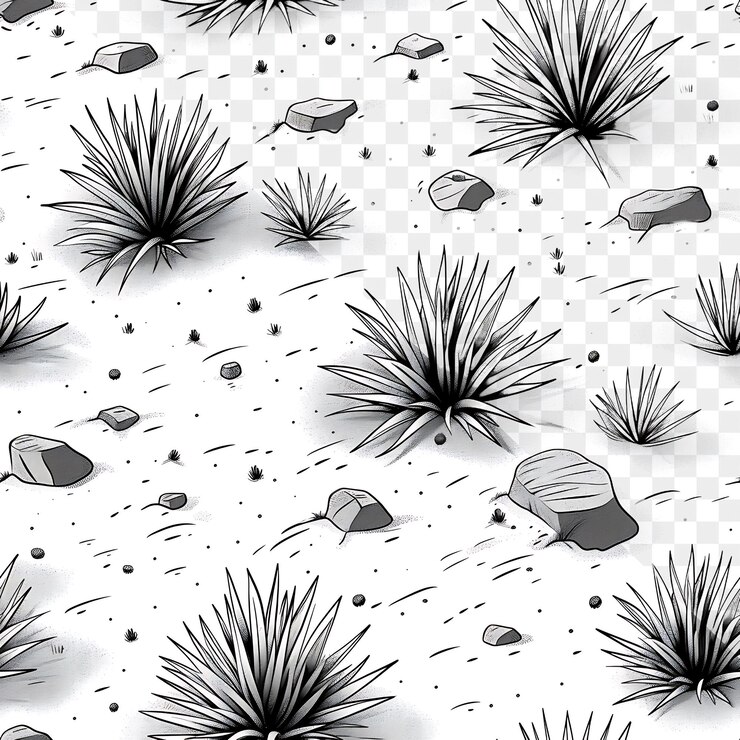 PSD un patrón blanco y negro de rocas y rocas en un fondo blanco